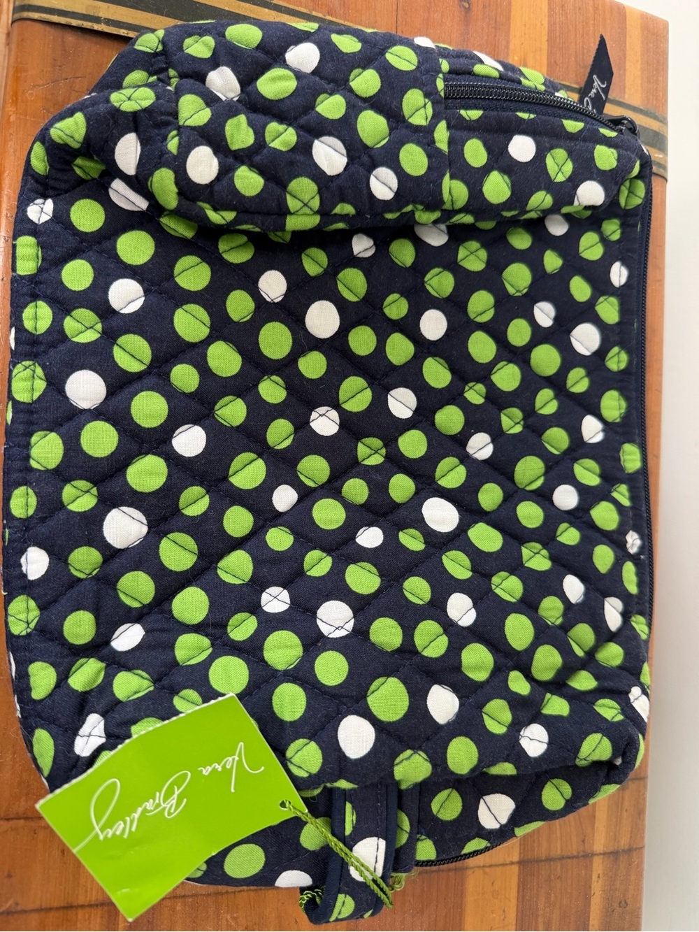 Vera Bradley Quilted Polka Dot makeup bag